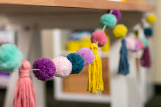 Oh Happy Day Pom-Poms and Tassels Garland