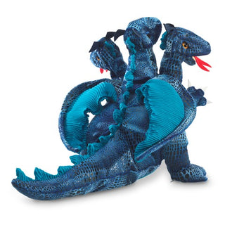 Blue Three-Headed-Dragon Puppet