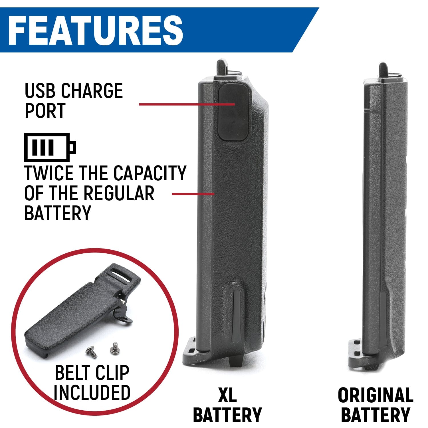 RDH-16 Handheld Radio High Capacity Battery – CM School Supply