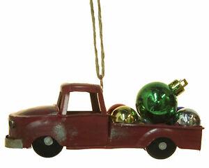 Red Pick-up Truck w/ Ornaments