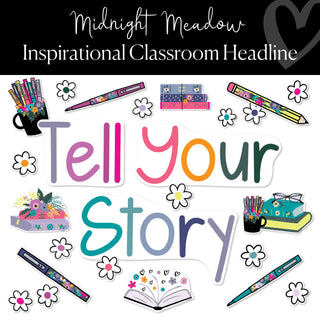 Midnight Meadow U-Cut Inspirational Classroom Headline
