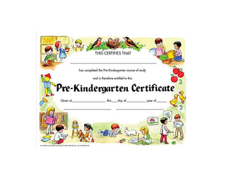 Pre-Kindergarten Certificate, 8.5" x 11" - Pack of 30