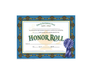 Honor Roll Certificate, 8.5" x 11"- Pack of 30