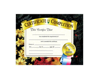 Certificate of Completion, 8.5" x 11" - Pack of 30