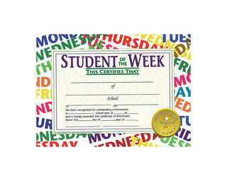 Student of the Week Certificate, 8.5" x 11" - Pack of 30
