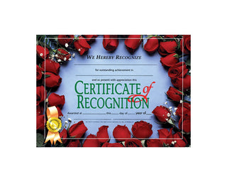 Certificate of Recognition, 8.5" x 11" - Pack of 30