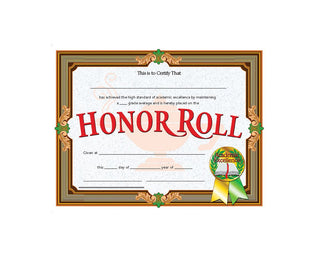 Honor Roll Certificate, 8.5" x 11" - Pack of 30