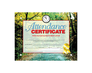 Attendance Certificate, 8.5" x 11" - Pack of 30