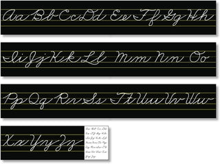 Alphabet Lines, Black Traditional Cursive