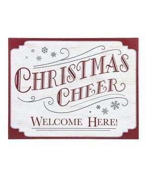 Christmas Cheer Welcome Here!  Wall Sign